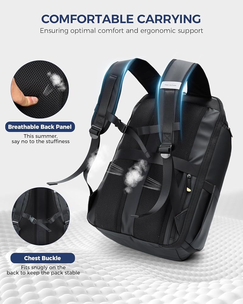 Ponhog ビジネスリュック メンズ ブラック 30L 大容量 Amazon.com: Ponhog 17 Inch Laptop Backpack for Men, Business